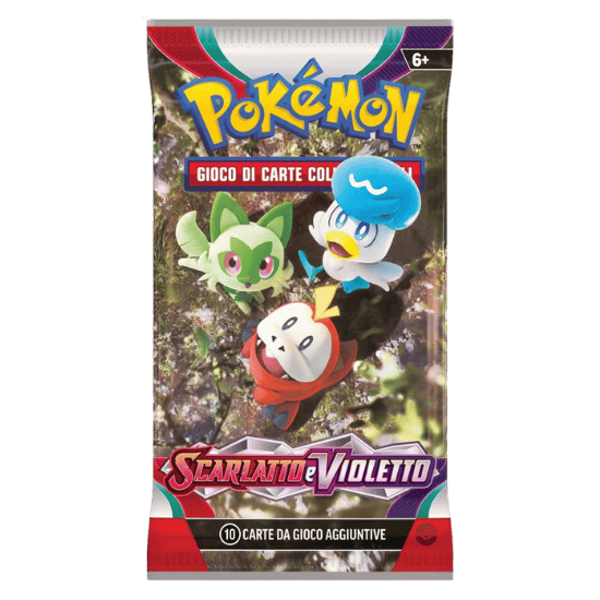 Pokemon scarlatto e violetto bustina singola 10 carte italiane