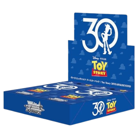 Toy Story 30 YEARS & BEYOND Weiss Schwarz celebra il 30° anniversario della saga Pixar con un set emozionante ricco di illustrazioni tratte dai film. Booster box da 12 pacchetti, carte rare da collezione, artwork esclusivi e personaggi iconici come Woody, Buzz, Jessie, Rex e Bo Peep. Un omaggio indimenticabile per fan e collezionisti Disney-Pixar.