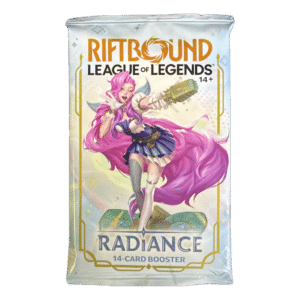 Bustina Riftbound League of Legends TCG Radiance in inglese da 14 carte